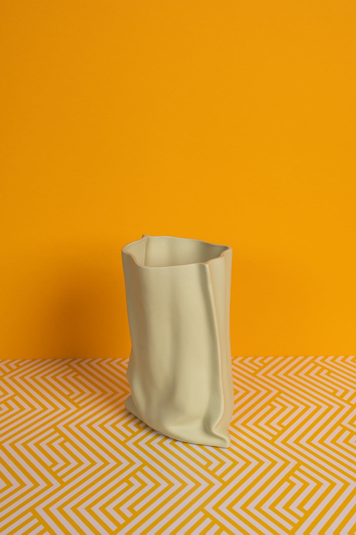 Mint Paperbag Ceramic Vase (22,5cm)