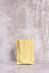 Yellow Paperbag Ceramic Vase (24cm)