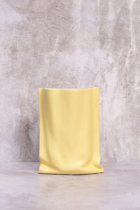 Yellow Paperbag Ceramic Vase (24cm)