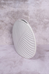 Large White Valence Ceramic Vase (31cm)