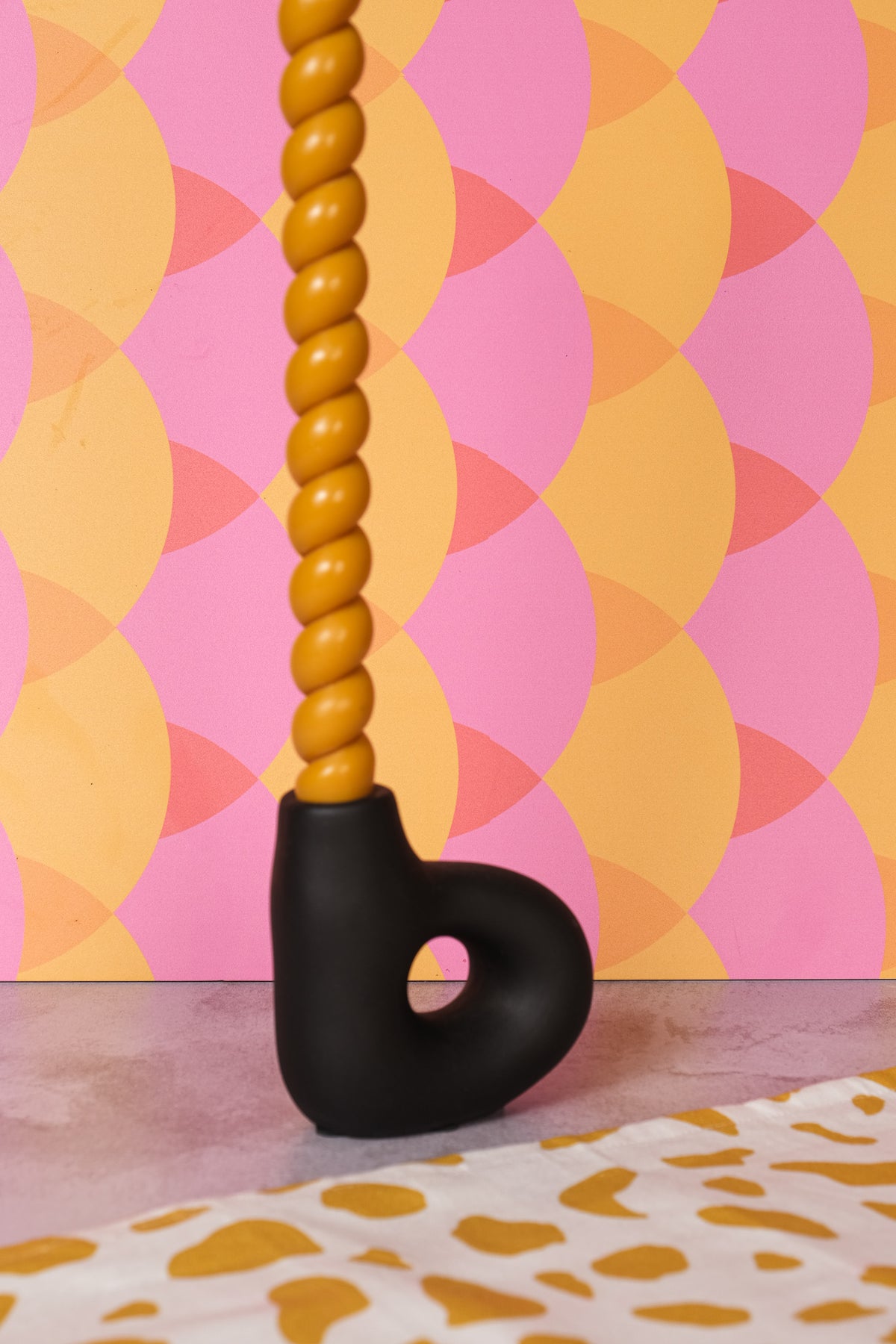 Black Avignon Ceramic Candlestick (10cm)