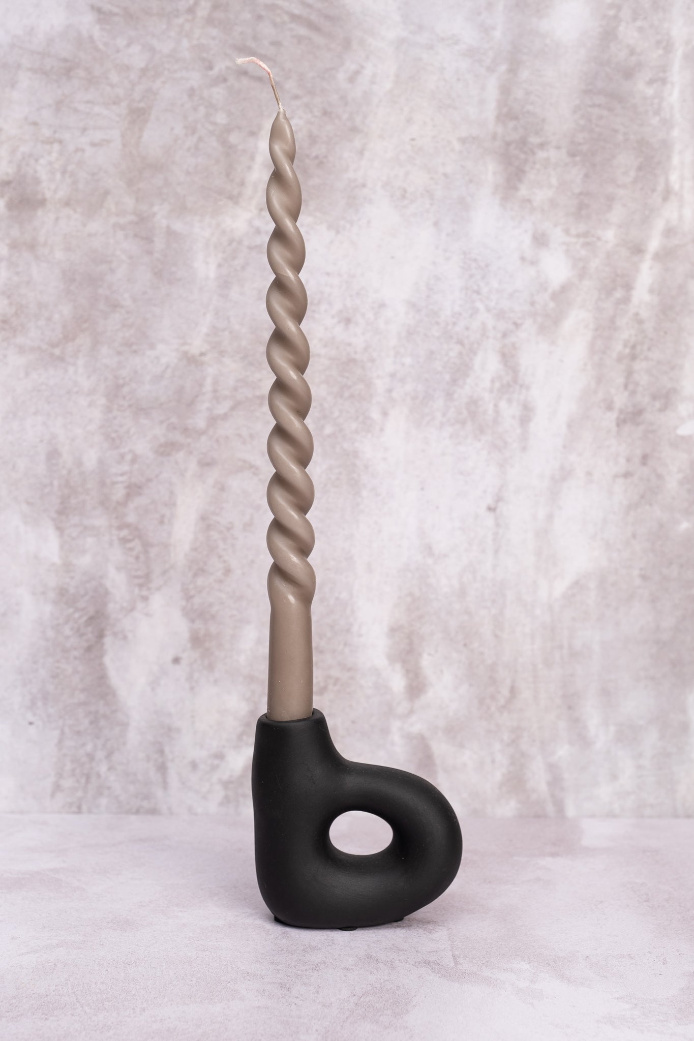 Black Avignon Ceramic Candlestick (10cm)