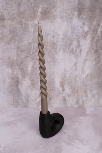 Black Avignon Ceramic Candlestick (10cm)