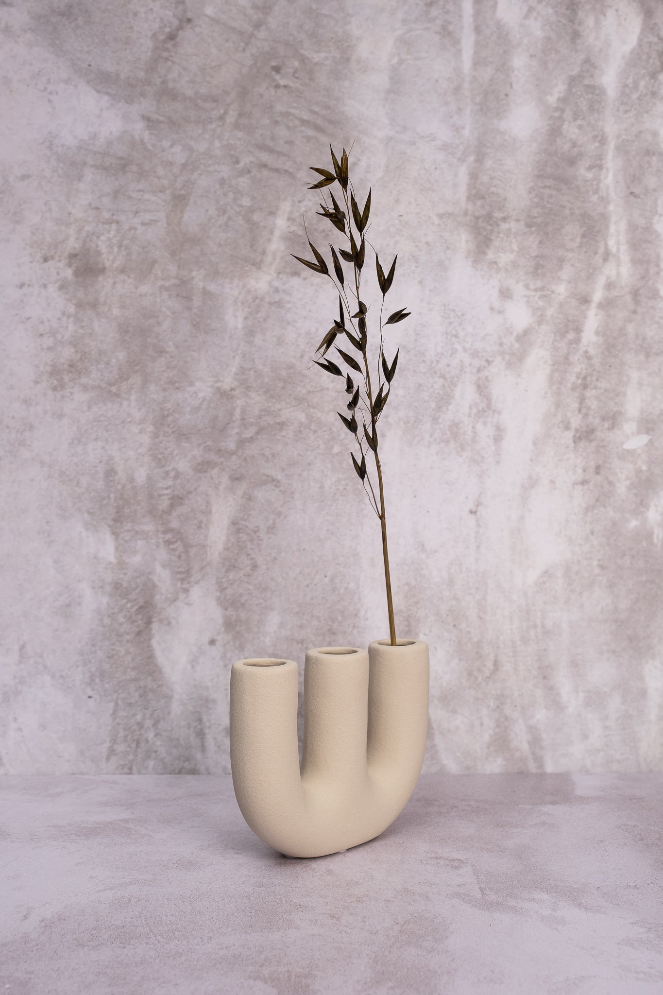 Triple Cream Ceramic Vase