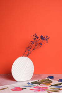 Small White Valence Ceramic Vase (18cm)