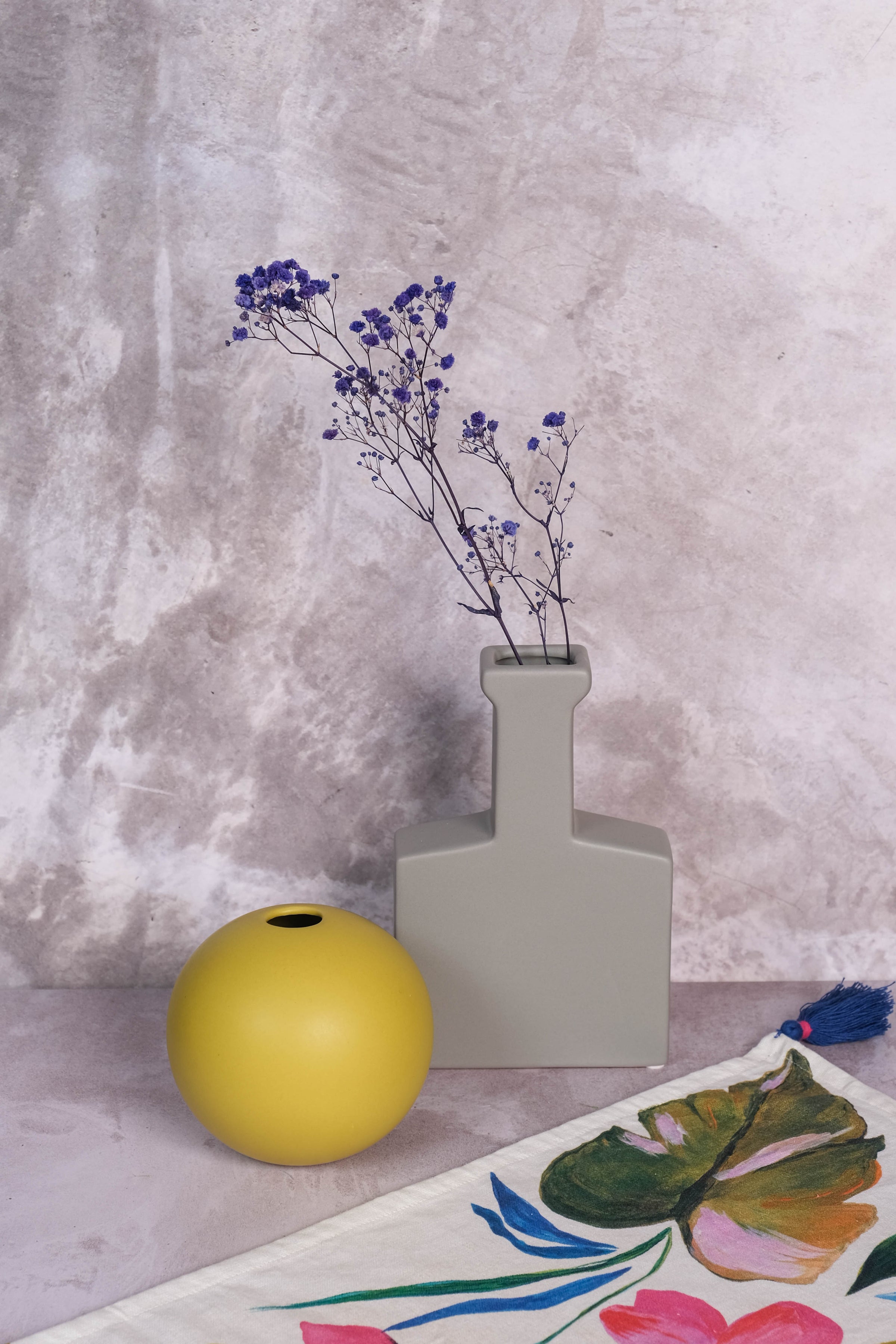 Grey Block Nantes Ceramic Vase (20cm)