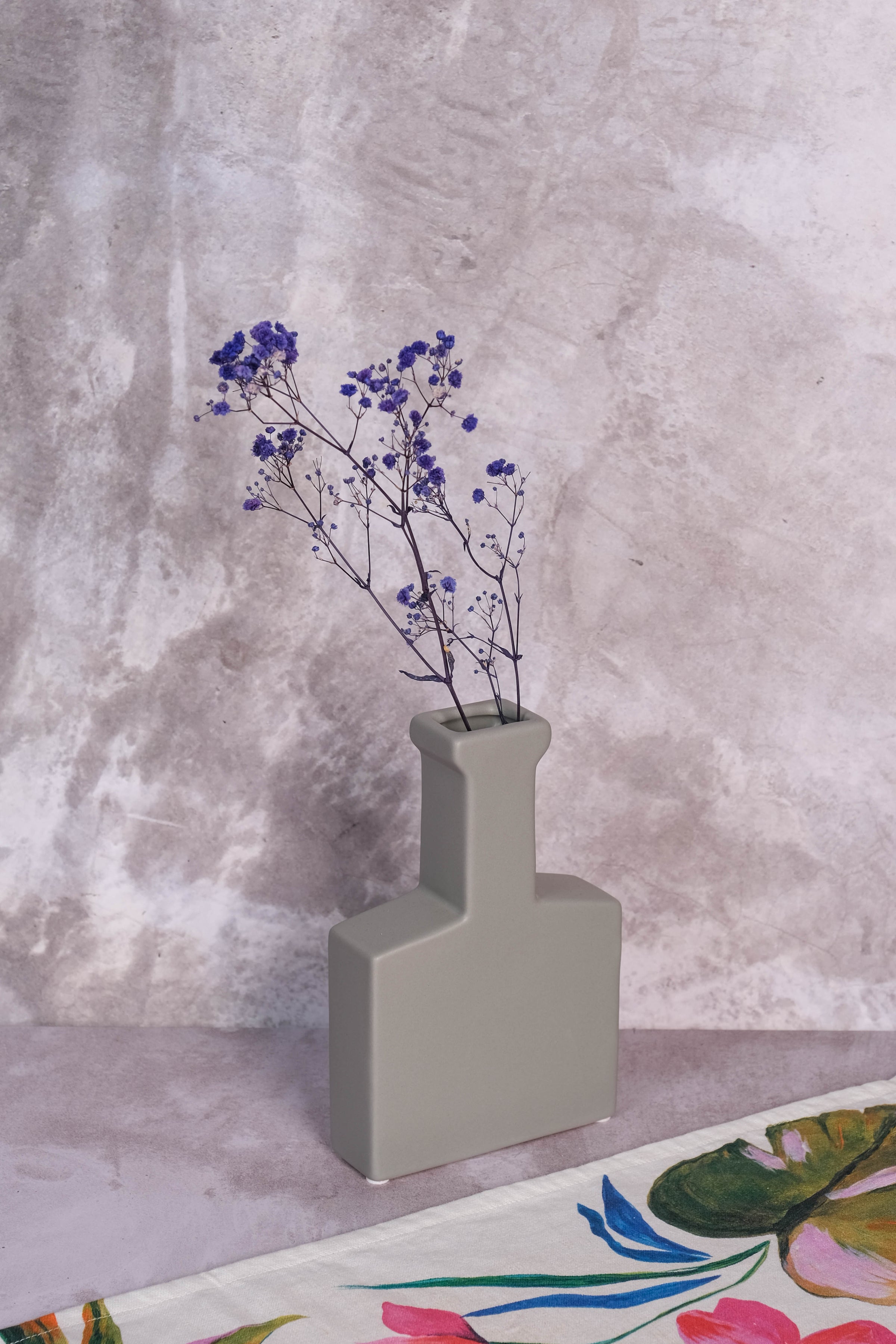 Grey Block Nantes Ceramic Vase (20cm)