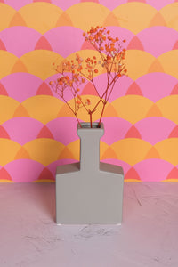 Grey Block Nantes Ceramic Vase (20cm)