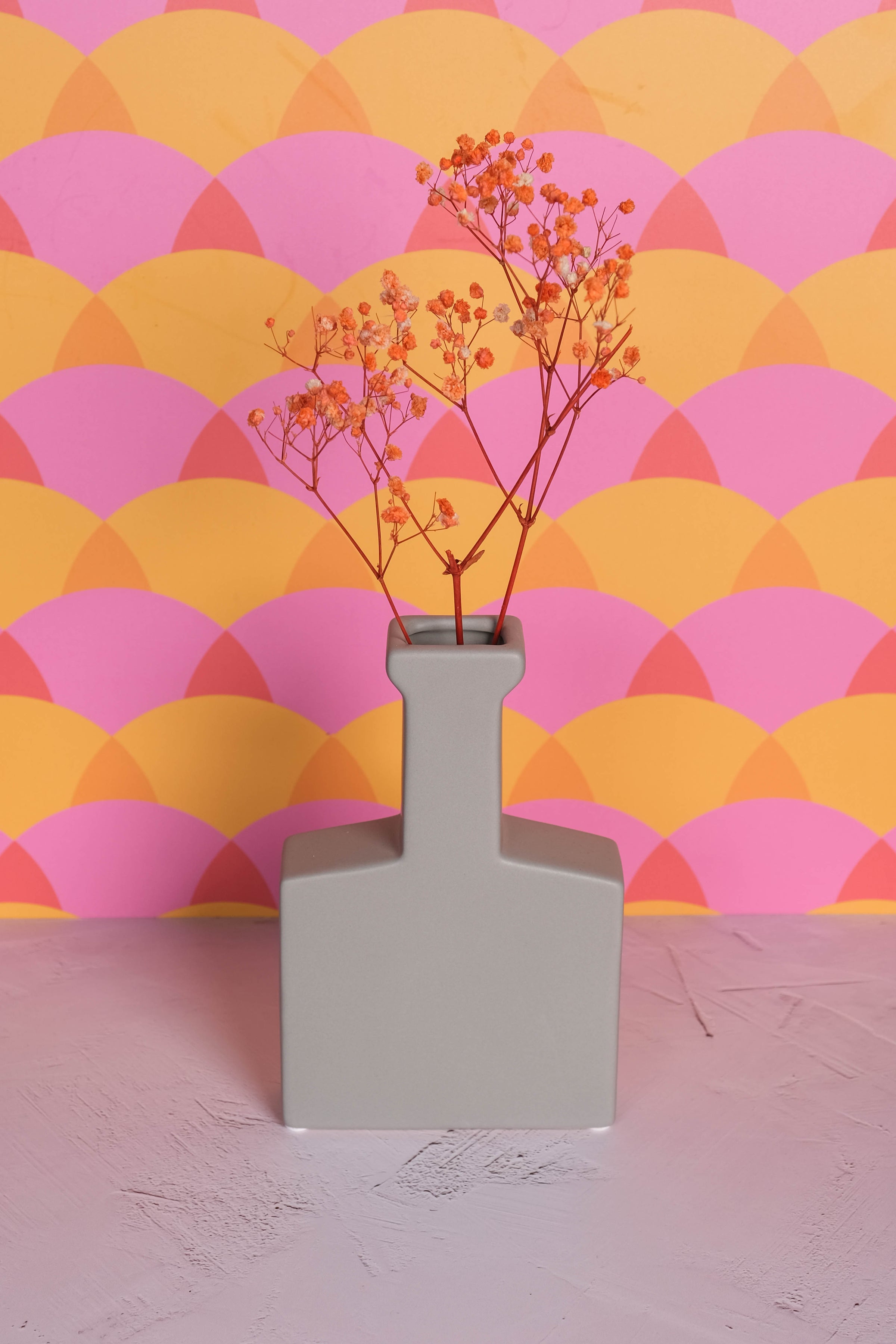 Grey Block Nantes Ceramic Vase (20cm)