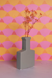 Grey Block Nantes Ceramic Vase (20cm)