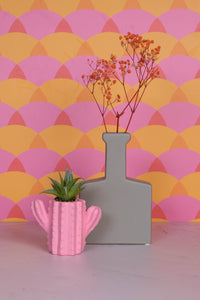 Grey Block Nantes Ceramic Vase (20cm)