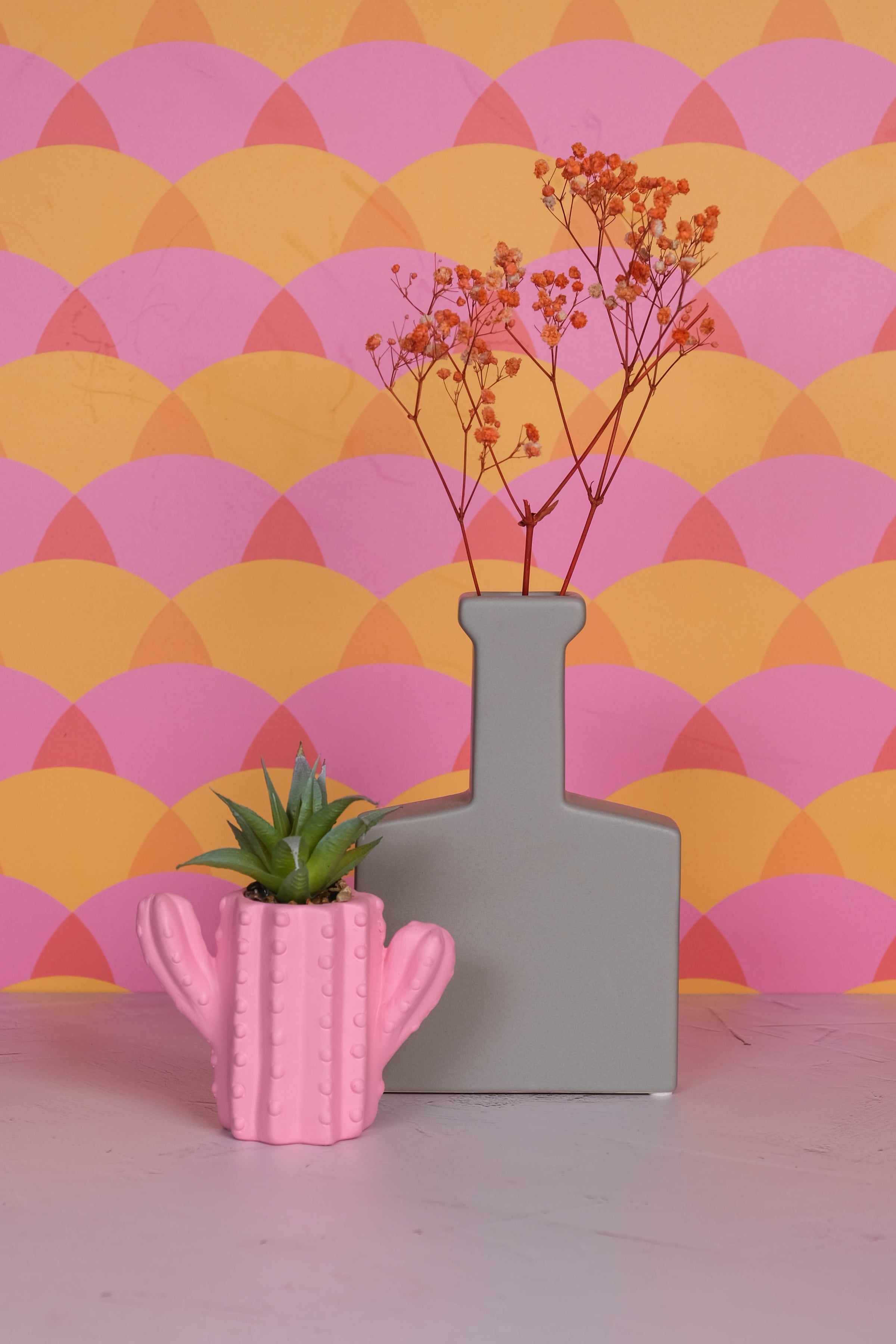 Grey Block Nantes Ceramic Vase (20cm)
