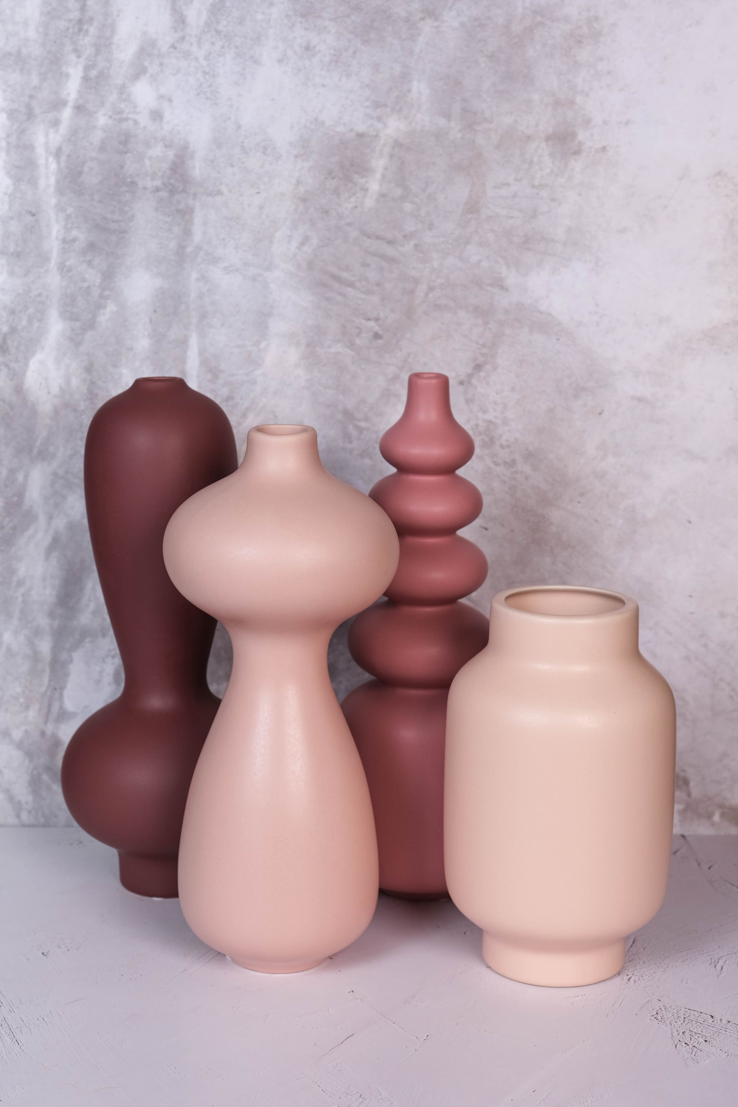 Burgundy Seville Ceramic Vase (37cm)