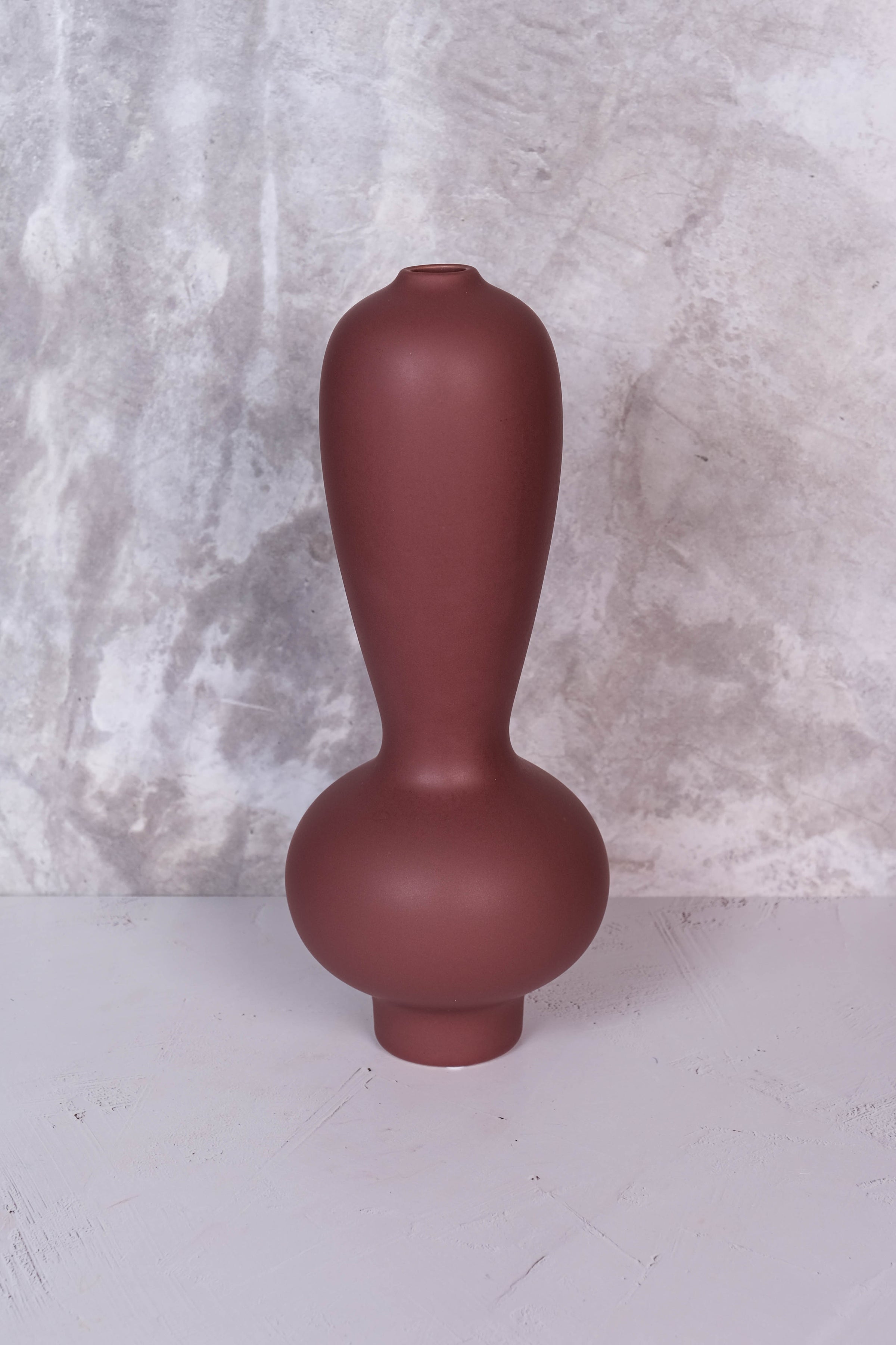 Burgundy Seville Ceramic Vase (37cm)