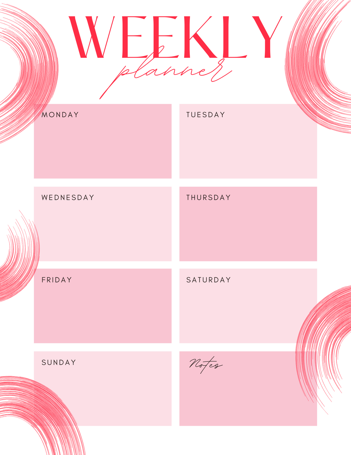 Planners (Daily & Weekly)
