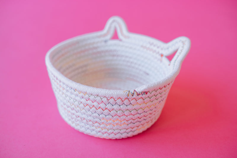 Rainbow Woven Basket (Small)(19cm x 9cm)